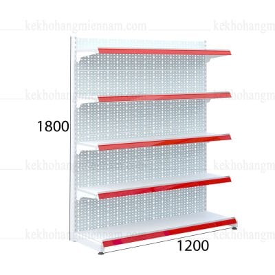 KỆ SIÊU THỊ ĐƠN C1M8 X D1M2 X 5 TẦNG MÂM