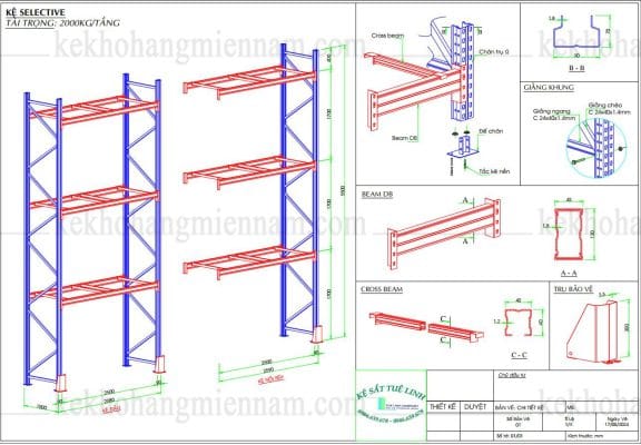 kệ sắt công nghiệp 2000KG